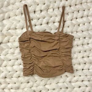 Hollister Ruched Brown Crop Camisole